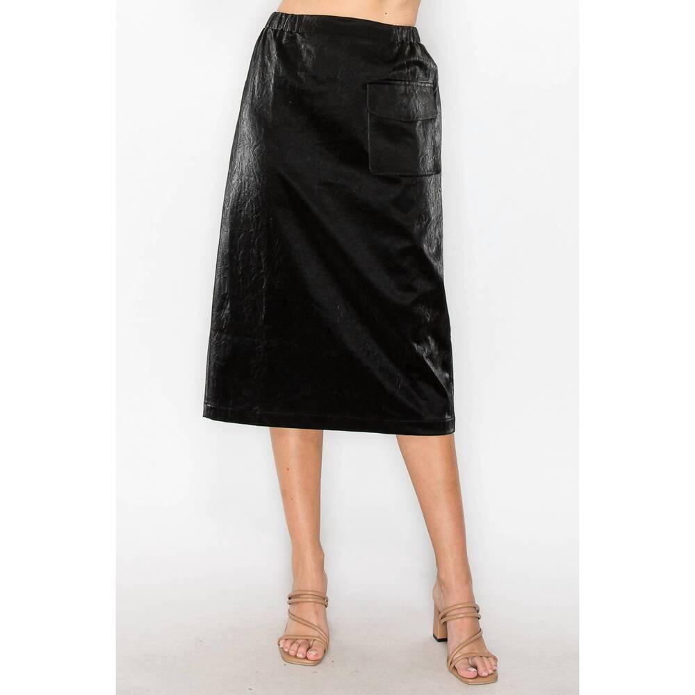 NEW JOH lori pleather skirt in black
